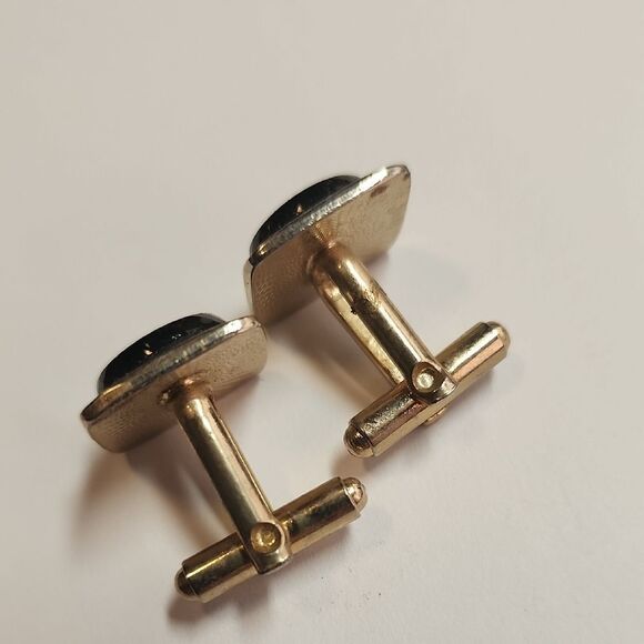 Gold and Black Cufflinks - Picture 5 of 8